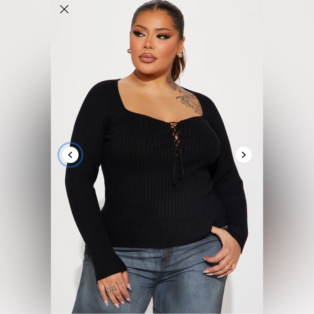 Fashion Nova Cuteness Overload Sweater Top - Black